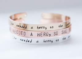 She needed a hero bracelet feminist gift inspirational bracelet, she became one - £20.78 GBP