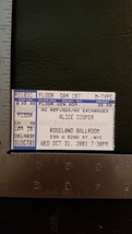 ALICE COOPER - VINTAGE OCT 31, 2001 ROSELAND BALLROOM, NYC CONCERT TICKE... - $10.00