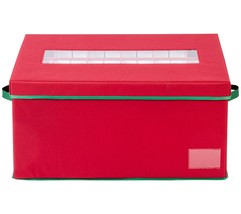 Honey-Can-Do 72-Piece Ornament Storage Box with Dividers in Red - £35.05 GBP
