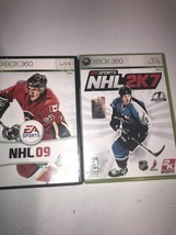 Lot of 2 NHL 2K7 Microsoft Xbox 360 Video Game and NHL 09 free shipping thanks - £7.41 GBP