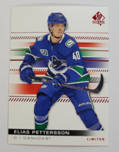 2019 - 2020 Elias Pettersson Sp Authentic Limited Edition Nhl Hockey Card 79 Red - £3.15 GBP