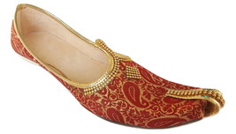 Herren Jutti Mojari Khussa Indisch Ethnisch Hochzeit Flach Shoes US Größ... - £25.63 GBP