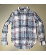 Aeropostale Long Sleeve Button Down Shirt Women’s S Blue Plaid - $215.45 MXN