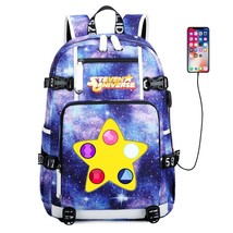 Steven Universe Crystal Gems travel bag School Bag usb charging canvas s... - £58.07 GBP