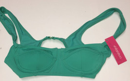 Xhilaration Green W/ Interesting Stitch Pattern Swimsuit Top Size L(8-10) - £8.80 GBP