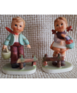 Collectible Figurines Boy with Basket Girl with Basket Unknown - £31.41 GBP