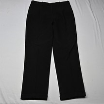 Samuelsohn 38x34 Black Corduroy Loro Piana Zelander Wool Mens Dress Pants - $124.99