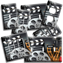 Movie Studio Production Set Film Reel Clapper Light Switch Outlet Wall Plate Art - £13.45 GBP+