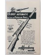 1948 Mossberg 15 Shot 22 Caliber Rifle Advertisement Firearms Guns Vinta... - $364.86 MXN