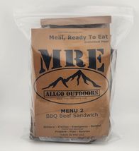 Allgo Outdoors Military Spec MRE Meals Ready To Eat BBQ Beef Sandwich - Menu 2 - £14.78 GBP