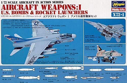 Hasegawa 1/72 U.S. Air Force Aircraft Weapon I Plastic Model X72-1 - $16.91