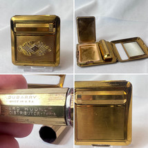 Vtg Richard Hudnut Du Barry Compact Mirrored Liptstick Tube Powder Box &quot;... - £70.96 GBP