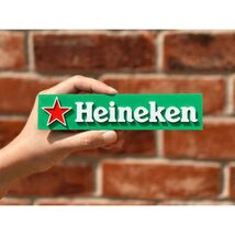 Heineken Beer Sign 3D Logo Plaque Wall Art Decor Man Cave Bar Brewery Ad... - $12.73