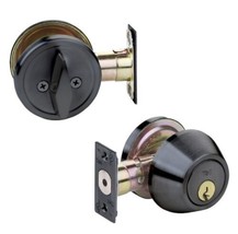 Tell MFG Commercial Matte Black Single Cylinder Deadbolt Grade 2 - £22.90 GBP