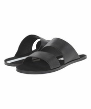 Matt Bernson Women&#39;s Havana Leather Slide Sandal in Black $189, Sz 6, NIB! - $74.24