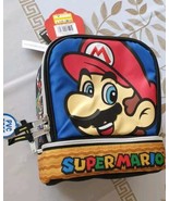 Super Mario Nintendo Lunch Box Bag Insulated 2 Compartment Zippered - New - $266.70 MXN