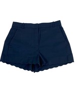 J Crew Womens Shorts Size 6 Black Scalloped Hem 2.5&quot; Inseam Cotton Stretch - £11.68 GBP