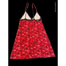Red Chemise Sleeveless High Heel Shoe Print Night Gown Jockey USA Originals - $14.84