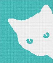 Pepita Needlepoint kit: White Cat Around Corner, 7&quot; x 8&quot; - £40.09 GBP+