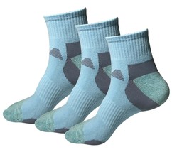 3 Pair Womens Mid Cut Ankle Quarter Athletic Casual Sport Cotton Socks Size 5-10 - £7.18 GBP