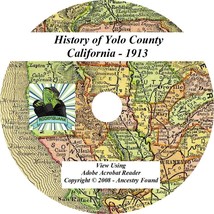 1913 History &amp; Geneology of YOLO County California CA - £4.68 GBP