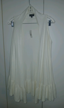 THE LIMITED LADIES WHITE SLEEVELESS SWEATER VEST-S-NWT-$69 ORIG.-RAYON/N... - $22.44