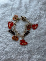 Charm Bracelet, gold tone, halloween theme, with toggle closure - £13.14 GBP