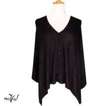Black Scarf Shawl Shrug Button Up Style for Casual or Evening 60&quot;x22&quot; - ... - £19.23 GBP