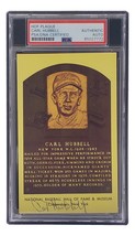 Carl Hubbell Signed 4x6 New York Giants Hall Of Fame Plaque Card PSA/DNA 51629 - £60.95 GBP