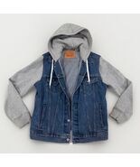 BRAND NEW WO TAGS LEVIS STRAUSS HYBRID DENIM HOODED LAYERED JEAN JACKET ... - $58.79