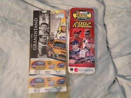 2007 Nascar Tickets And PLAYER PRESS FLIPBOOK WITH RACER&#39;S HISTORY - $59.40