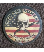 100% ALL LEATHER 2nd AMENDMENT DEFEND LIBERTY Biker Gun MILITARY Patch - $9.30