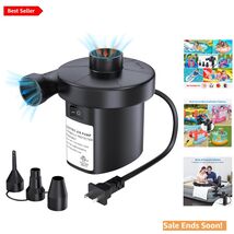 Compact Electric Air Pump with 3 Nozzles - Perfect for Air Mattresses &amp; ... - $26.68