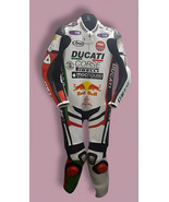 MEN DUCATI CORSE WHITE  MOTORCYCLE 1&amp;2-PIECES LEATHER SUIT CE-APROVED  A... - $229.00