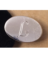 Vintage Mid Century 1950s Swank Silver Tone Etched Engraved Cursive Lett... - $565.77 MXN
