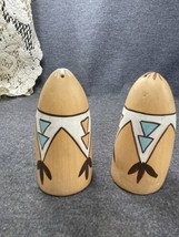 Vintage Mid century  Souvenir POTTERY Salt Pepper 3 1/2” NEW MEXICO ART - $24.75