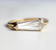 4.15Ct Tie Cut Diamond Vintage Solitaire Engagement Ring 14k Yellow Gold Finish - £105.51 GBP