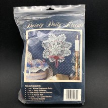 Vintage Decorative Dainty Doily Accents Hat Craft Kit Finished Round Siz... - $16.44