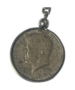 Vintage 1964 Kennedy Half Dollar Coin 90% Silver Mounted As Keychain Fob... - £11.16 GBP