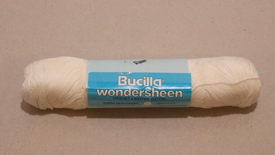 Primary image for Bucilla Wondersheen Yarn 1 Skein White Super Mercalized 100% Cotton