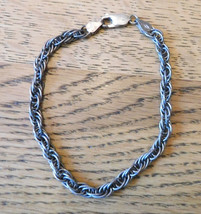 Sterling Silver Multi Link Twisted Chain Bracelet marked Milor Italy # 21075 - £20.99 GBP