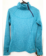 Eddie Bauer Women&#39;s Small Blue 1/4 Zip Shirt Thumb Holes Athletic Stretc... - £18.35 GBP