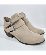 Francesca&#39;s Portia Buckle Faux Suede Ankle Booties size 7 Fall Boho - $30.08 CAD