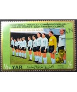 Mexico 70 Team England Yemen Postage Stamp - £0.78 GBP