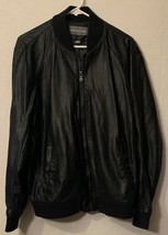Michael Kors Faux Leather Black Jacket Size Large RN # 125145 - £31.05 GBP