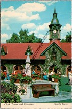 Clock Tower and Fountain Cabin Grant&#39;s Farm St. Louis MO Postcard PC352 - £3.98 GBP