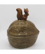 Vintage 1982 Houston Foods Ceramic Squirrel &amp; Acorn Dish With Lid - $39.19 CAD