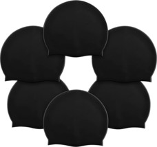 6 Pieces Unisex Adult Silicone Swim Cap Waterproof Swimming Hat Durable Non-Slip - $31.99