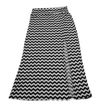 Fashion Magazine Skirt Womens 3XL Black Side Slit Maxi Chevron Pull On - £20.34 GBP