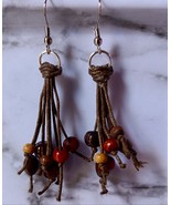 Wooden Boho earrings - $276.15 MXN